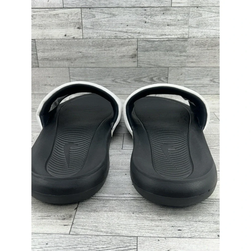 Nike Benassi JDI Slides Shoes Mens Size 13 Black White Sandals CN9675-005 Swoosh
